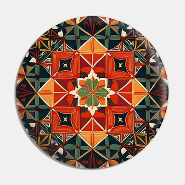 Colorful Medieval Tiling Pattern - DND Pin by CursedContent