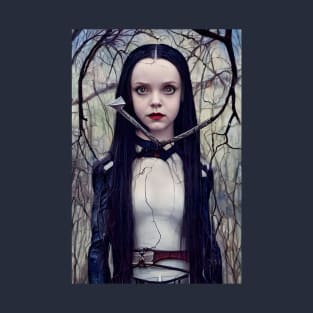 Wednesday Addams Anime Portrait T-Shirt