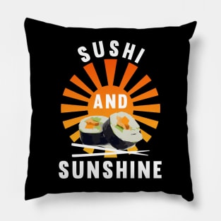 Sushi and Sunshine Sunset Beach - Summer Food Pillow