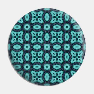 Agua green tribal geometric print Pin