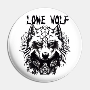 Lone Wolf Tribal Art Pin