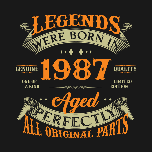 Legends Were Born In 1987 37th Birthday by Kontjo