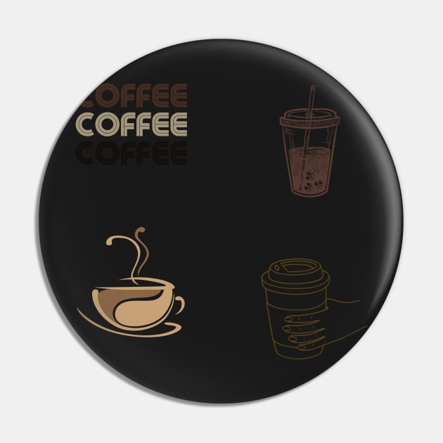 Coffee Variety Sticker Pack Pin by stickersbyjori