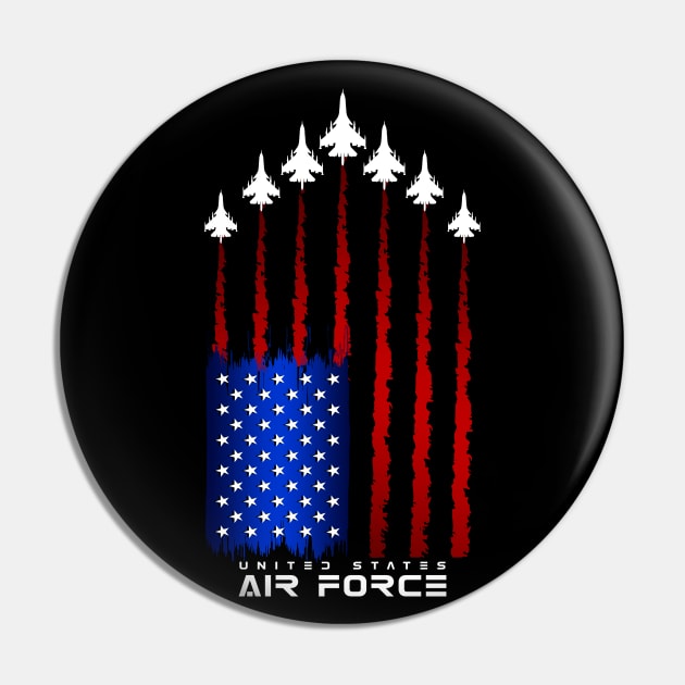 Air Force US Veterans 4th of July T shirt American Flag Pin by aeroloversclothing