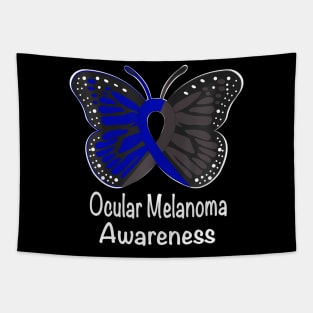 Ocular Melanoma Awareness  Black  Blue Tapestry