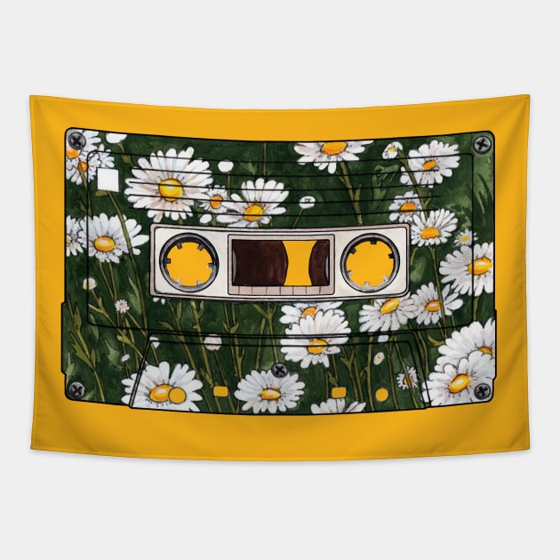 Daisy Cassette Tape Tapestry by Heather Dorsch Creations