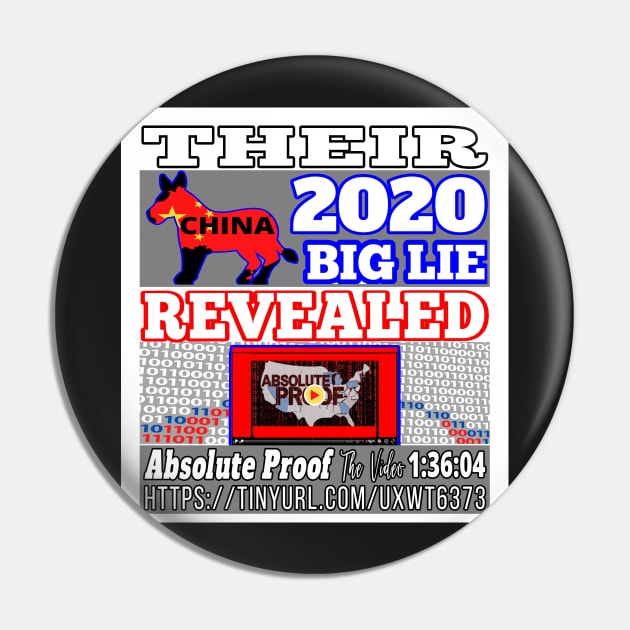 Trump 2020 Big Lie Revealed | Design That Commemorates the November 3rd Movement Pin by KathyNoNoise