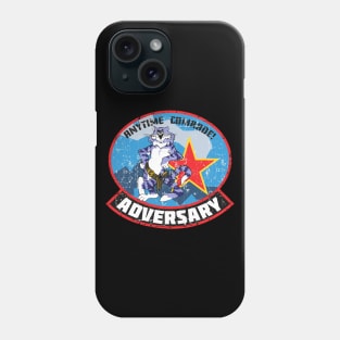 Grumman F-14 Tomcat - Adversary Anytime Comrade! - Grunge Style Phone Case