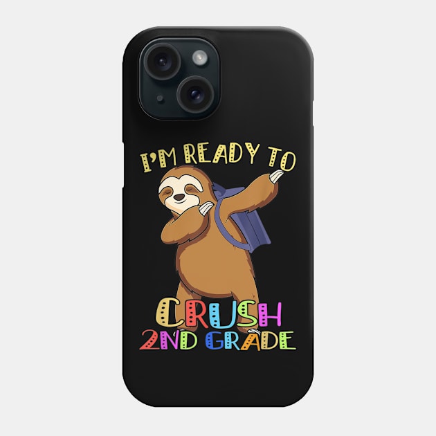 2nd Grade Dabbing Sloth Back To School Kids Girls Boys Phone Case by FONSbually