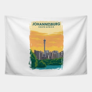 Johannesburg South Africa Travel Poster Tapestry