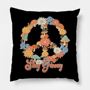 Stay Groovy Peace Pillow