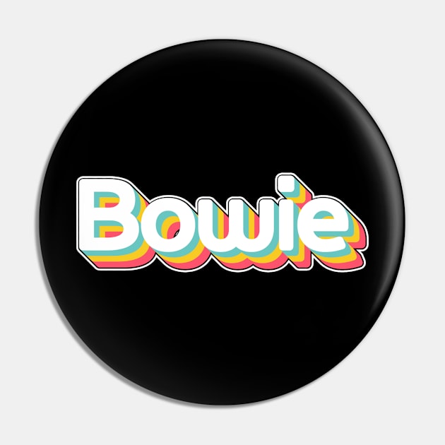 Bowie Last Name Colorful Pin by Itulah Cinta