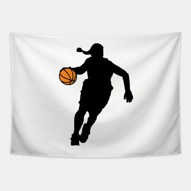 Women's basketball figure Tapestry by kac044