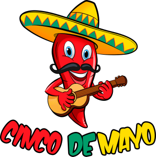 Fun Cinco De Mayo Red Pepper Sombrero Magnet