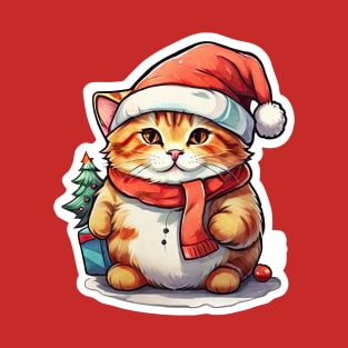 Christmas Cat, Merry Christmas, Cute Kitty, Adorable Kitten, Funny Christmas T-Shirt