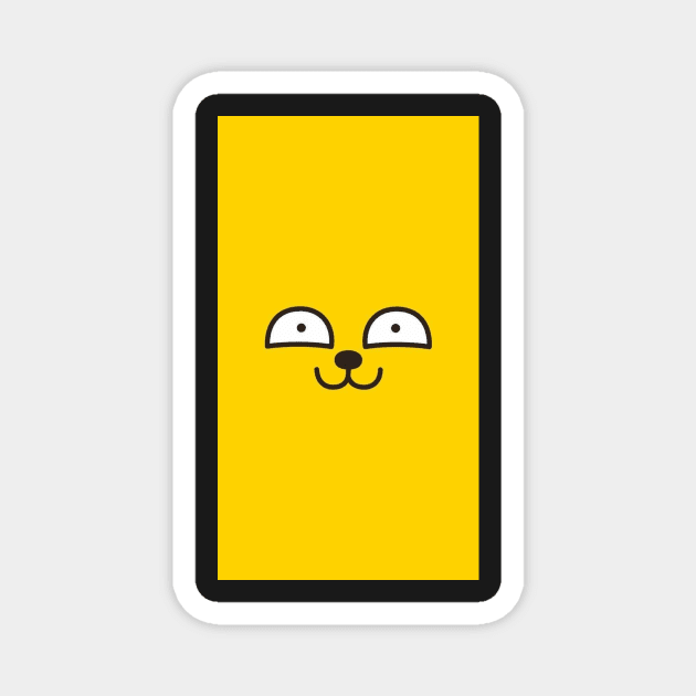 KakaoTalk Friends Muzi Face Magnet by icdeadpixels