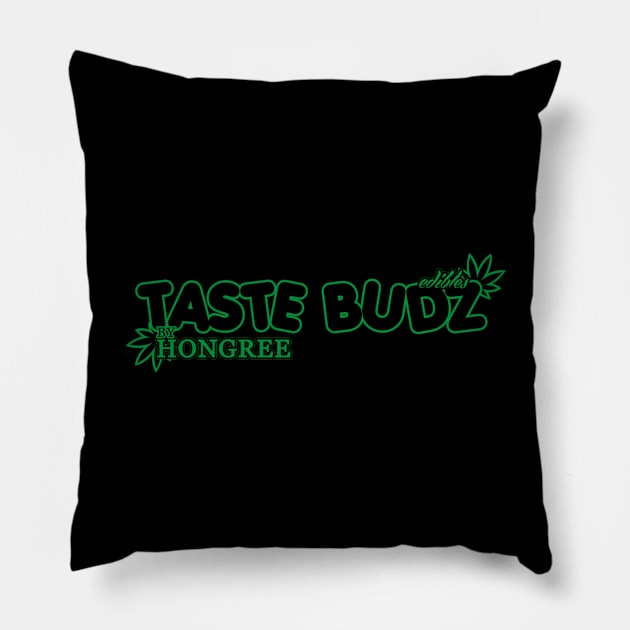 Taste Budz Logo Pillow by Hongree Tees