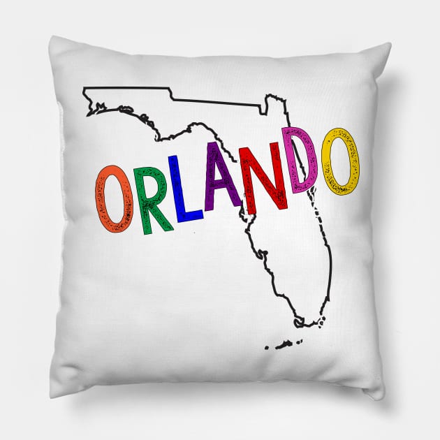 Orlando Florida Pillow by FontfulDesigns