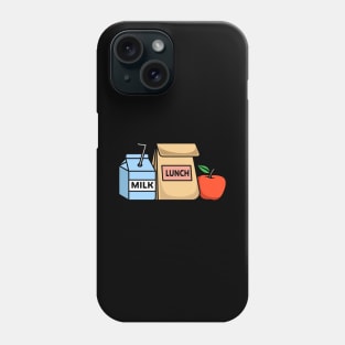 Lunch Milk Apple Phone Case