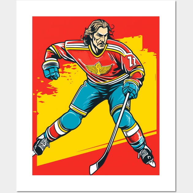 Retro Hockey Player - Hockey - Posters and Art Prints