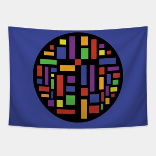 Stained Glass Window Rainbow Tapestry