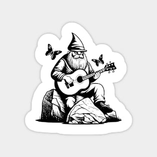 Gnome Playing Guitar Magnet