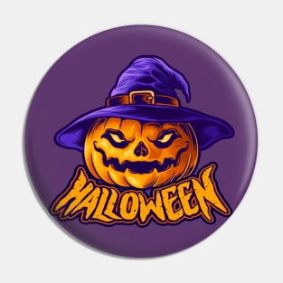 Halloween Character Jack-O-Lantern Head Pin