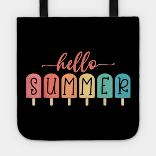 Hello Summer Vacation Ice Cream Popsicle Ice Tote