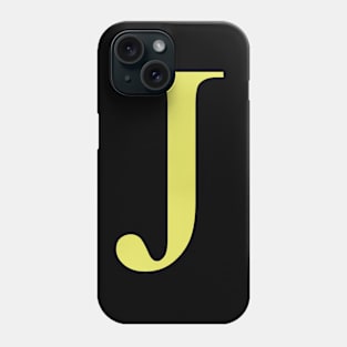 The Letter J in Shadowed Gold Phone Case