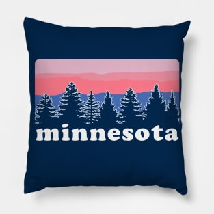 Northern Minnesota Pine Tree Sunset Pillow