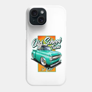 Cartooned 1957 Ford Truck (Turquoise) Phone Case