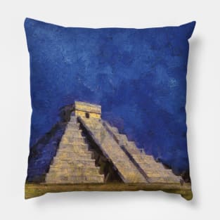 Ancient Mayan Temple Pillow