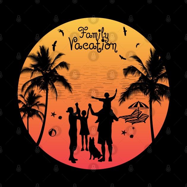 Summer Family Vacation Sunset Beach by AZ_DESIGN