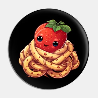 Strawberry Spaghetti Noodles Cute Pin