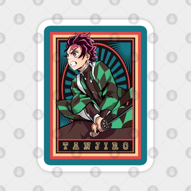 Demon Slayer Anime - Tanjiro Kamado Magnet by mounier