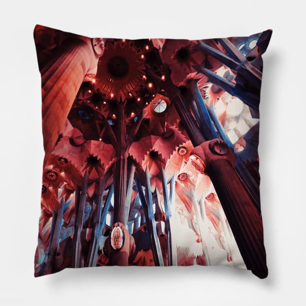 Basílica de la Sagrada Família Pillow by shotsbymel