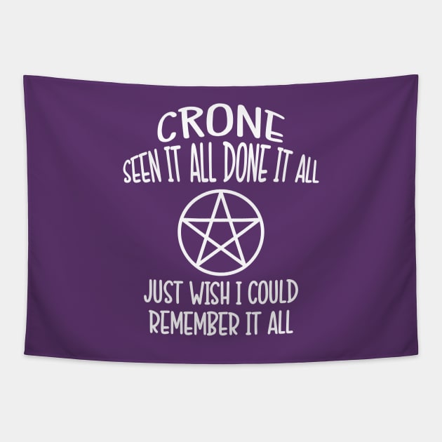 Forgetful Crone Funny Pagan Wiccan Cheeky Witch® Tapestry by Cheeky Witch