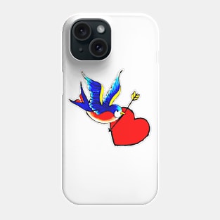 Heart and Swallow Phone Case