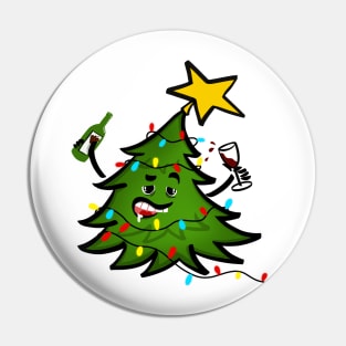 Tipsy Christmas Tree Pin