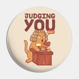 I'm Judging You Cat T-Shirt Pin