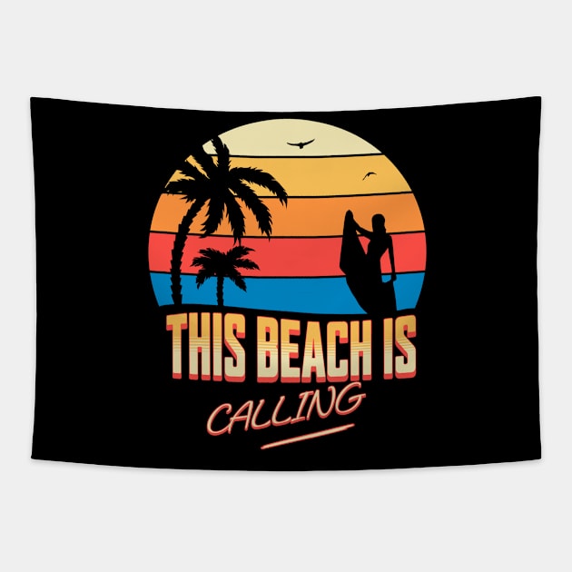 This Beach is Calling Tapestry by Salt + Cotton