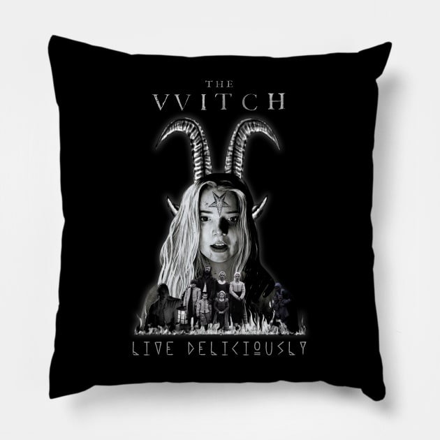 The VVIitch - Live Deliciously Pillow by The Dark Vestiary