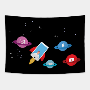 Social Media Galaxy Tapestry