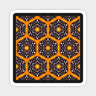 Orange and Black Monarch Butterfly Pattern 8 Magnet