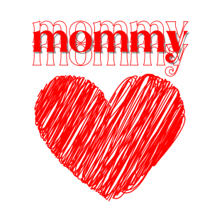 Family Matching Mommy Daddy Daughter Son Valentine Design T-Shirt