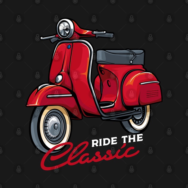 Italy Classic Vespa Scooter Moped Bike Retro Love Vintage by Your Culture & Merch