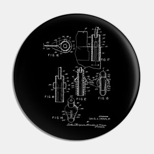 Urinary Drainage System Vintage Patent Hand Drawing Pin