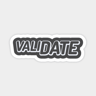 White ValiDate Logo Magnet