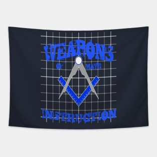 Weapons Of Math Instruction Fun Algebra Pun Blue Tapestry