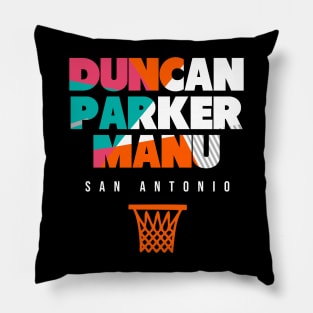 San Antonio Throwback Basketball Pillow